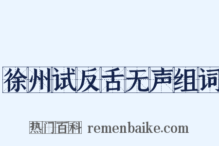 徐州试反舌无声组词是什么意思的图片